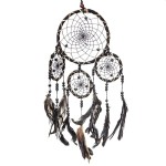 Czarny, konopny łapacz snów (średni)