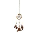 Beżowy, konopny łapacz snów (mini)