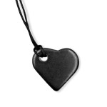 Wisiorek Serce z szungitu - osobisty odpromiennik