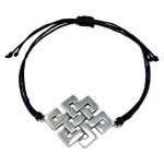 Bransoletka talizman Śriwatsa, srebrna