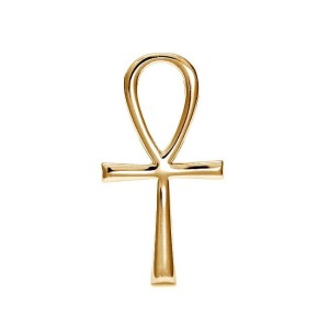 Złoty talizman Krzyż Ankh (średni)