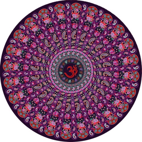 Mandalowy ręcznik-kocyk ze znakiem Om