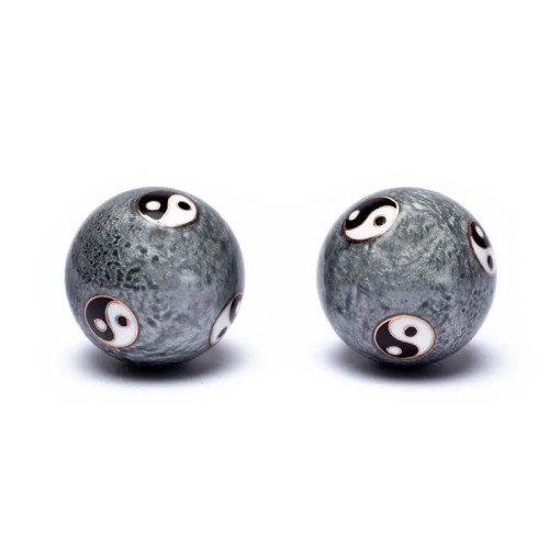 Chińskie kulki zdrowia Yin Yang (szare)