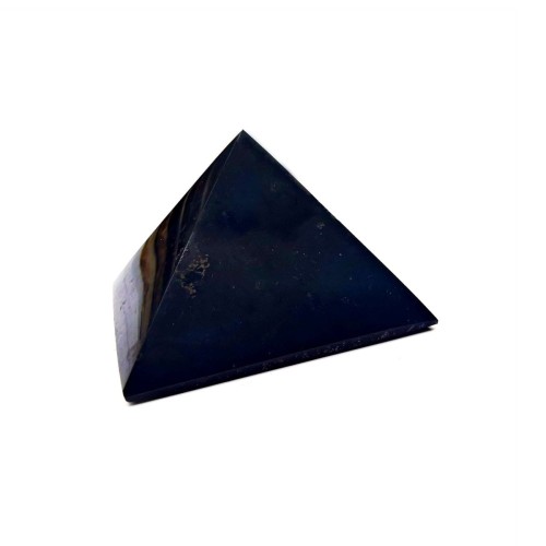 Piramidka z szungitu, 3 cm (polerowana) - odpromiennik