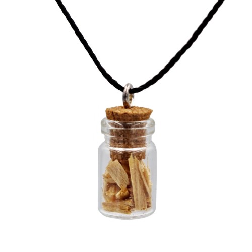 Buteleczka-wisiorek z Palo Santo (mini) - ochrona, odpędzanie złych energii