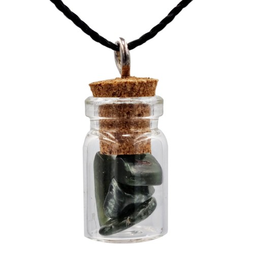 Buteleczka-wisiorek z serafinitem (mini) - kontakt z aniołami i wyższymi wibracjami