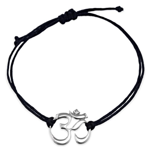 Bransoletka talizman Om, srebrna