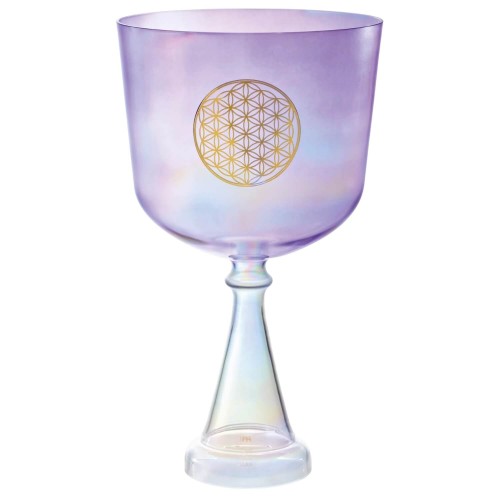 Śpiewający kryształowy kielich Kwiat Życia, 20 cm (fioletowy)