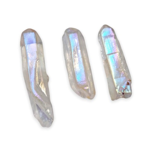 Aura kwarc, tęczowy kryształ anielski (szpic) - dobry nastrój, otwarcie na wyższe energie, opieka energetyczna