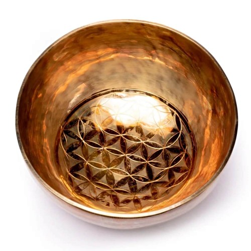 Śpiewająca misa tybetańska Kwiat Życia, 21 cm, 1050-1200 g