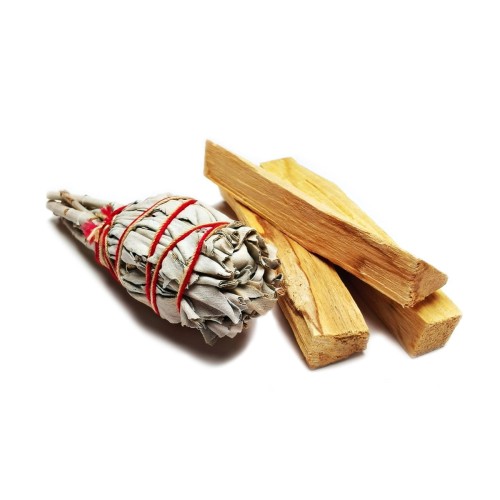 Zestaw oczyszczający (biała szałwia + Palo Santo)