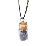 Buteleczka-wisiorek z lapis lazuli (mini) - duchowość, komunikacja, pewność siebie