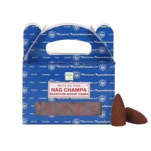 Kadzidła Satya Nag Champa stożkowe (backflow)