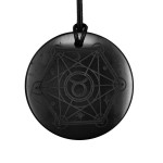Wisiorek znak zodiaku Byk z szungitu - osobisty odpromiennik