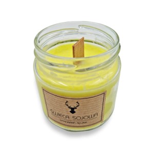 Naturalna świeca sojowa o zapachu ylang ylang (ręcznie robiona)