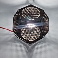 Drewniana lampa Kwiat Życia (pięciokątna) 01