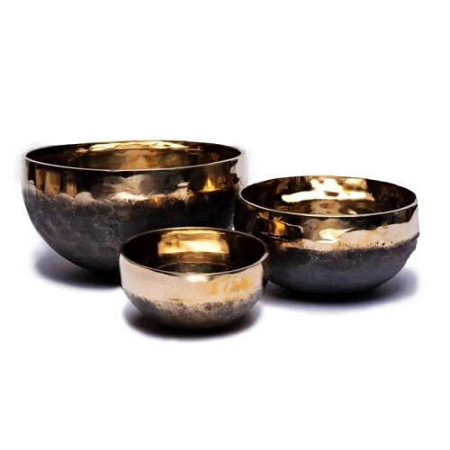 Śpiewająca misa Ishana (czarno-złota) - 525-625 g