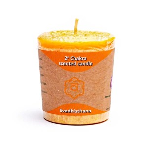 Pomarańczowa świeca zapachowa Czakra Sakralna