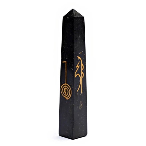 Obelisk Reiki, czarny turmalin - ochrona energetyczna