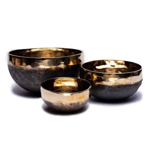 Śpiewająca misa Ishana 18,5 cm (czarno-złota) - 1075-1200 g