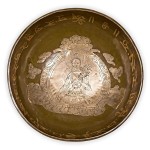 Śpiewająca misa Biała Tara, ręcznie grawerowana, 24 cm, 1400-1600 g