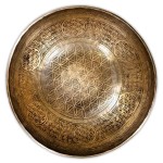 Śpiewająca misa nepalska Kwiat Życia i Mantry, 33 cm, 3100-3400 g