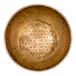 Śpiewająca misa tybetańska Kwiat Życia (matowa), 20 cm, 950-1050 g
