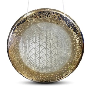 Gong lustrzany | Kwiat Życia | 80 cm